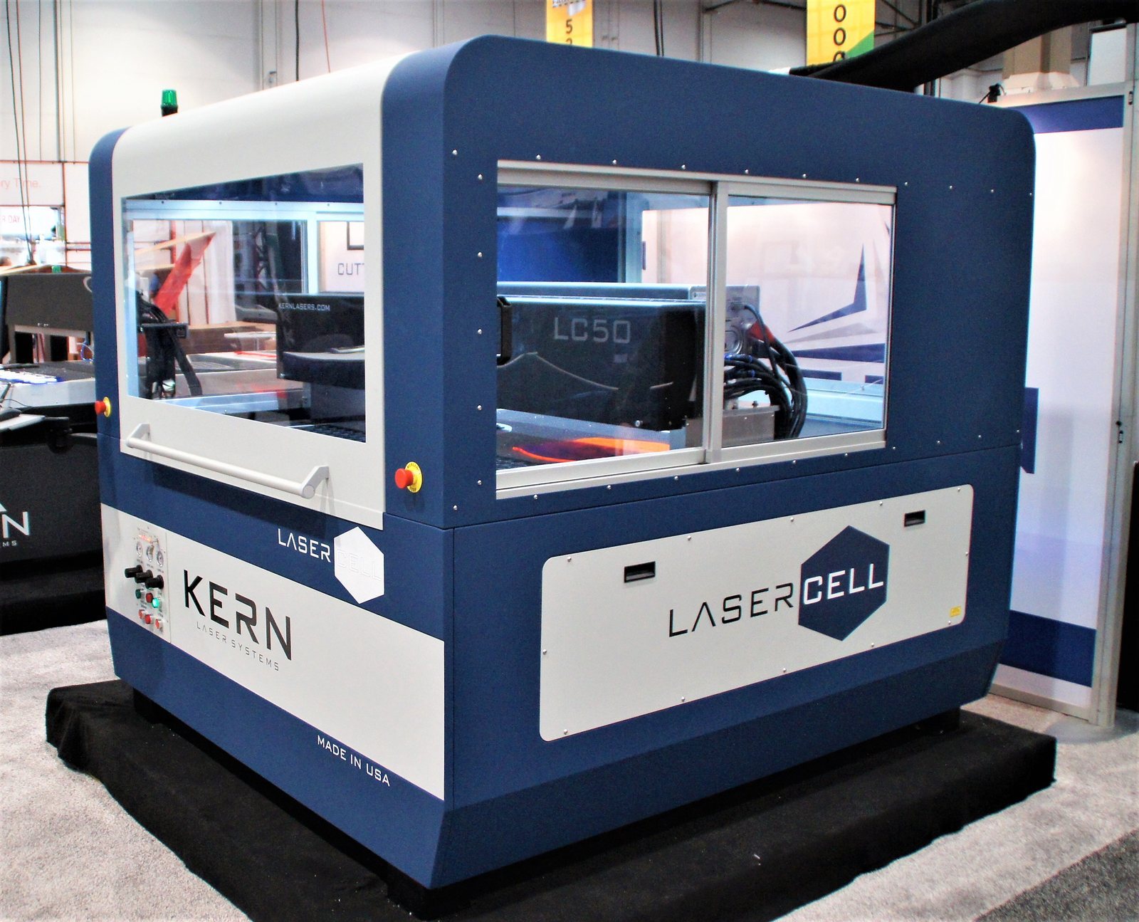 Finished machine enclosure built and assembled at Atlas Manufacturing, carrying the customer's own branding