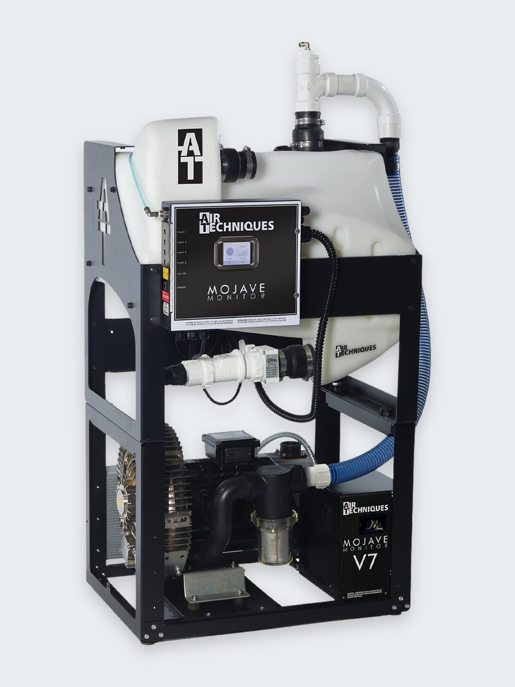 Open frame medical device rack assembly