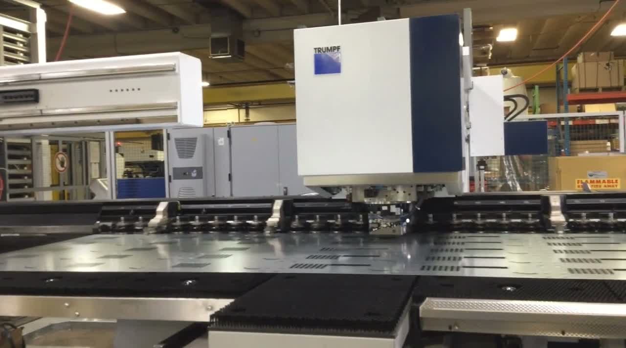 Sheet metal punching in operation